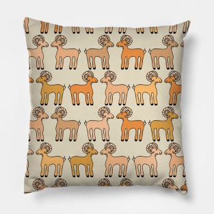 Cute Mouflon Pattern (Mountain Goat) Pillow