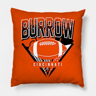 Burrow Cincinnati Football Retro Pillow