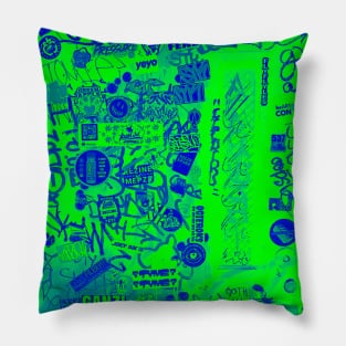 Street Green Design Pop Art Style NYC Pillow