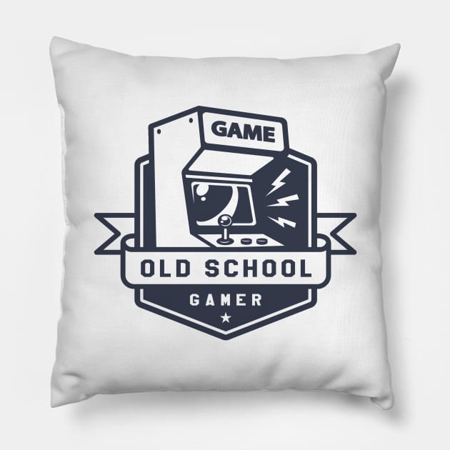 Old school gamer Pillow by GAMINGQUOTES