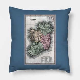 1835 Map of Ireland Pillow