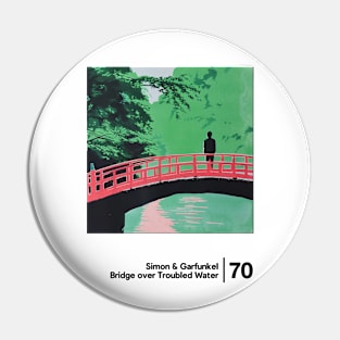 Bridge Over Troubled Water - Minimalist Artwork Design Pin