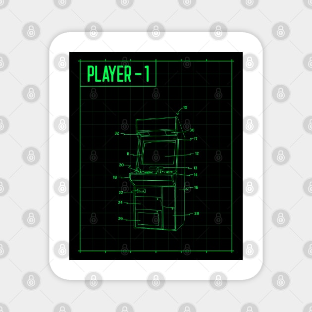 Gamer Room Arcade Design - Gaming Room Decoration - Gaming Apparel Magnet by Jennggaa