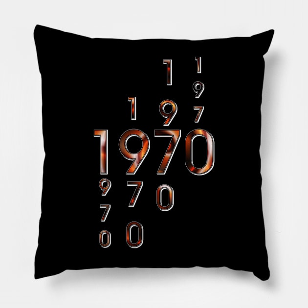 Année de naissance 1970 Pillow by Cartsandra B