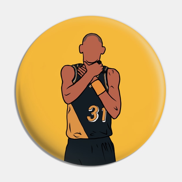 Reggie Miller Choke Pin by rattraptees