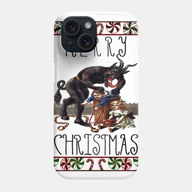 Merry Christmas Krampus Phone Case by asimplefool