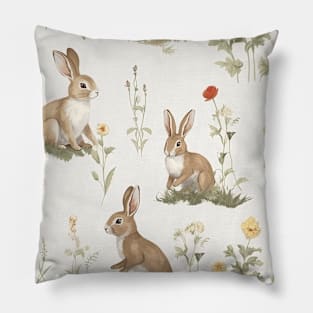 Bunnies rabbit Pillow