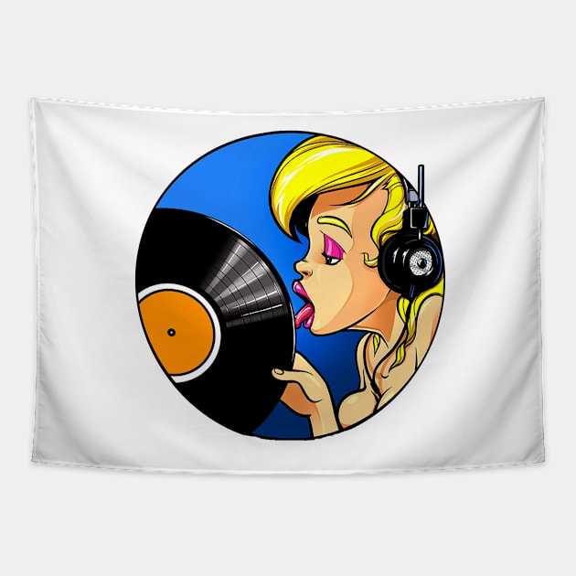 I Really Love Vinyl Tapestry by StrictlyDesigns