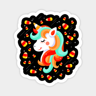 Unicorn Candy Corn Magnet