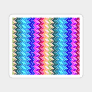 Striped 3D Geometric Design Magnet