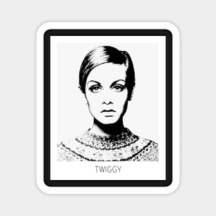 Twiggy print, celebrity, Scandinavian, Nordic, Trendy print, Styled, Scandinavian art, Modern art, Wall art, Print, Minimalistic, Modern Magnet