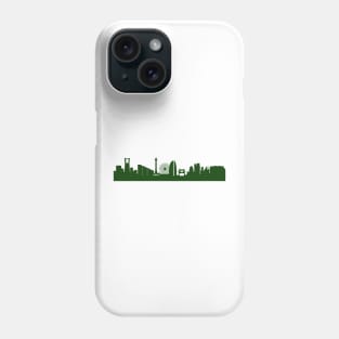 YOKOHAMA skyline in forest green Phone Case