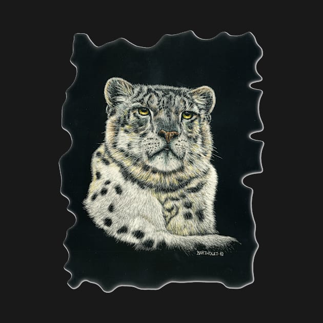 Snow Leopard by Dave Bartholet Wildlife Art