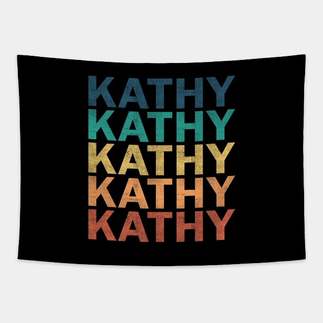 Kathy Name T Shirt - Kathy Vintage Retro Name Gift Item Tee Tapestry by henrietacharthadfield