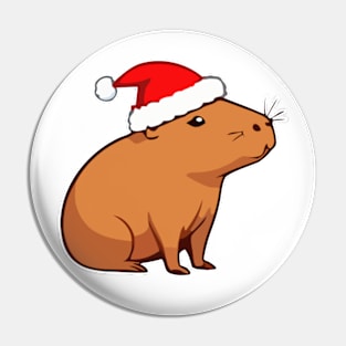 Capybara Christmas Pin