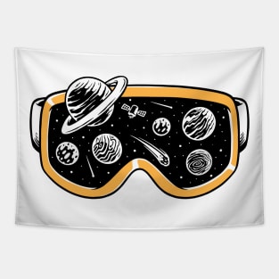 Galactic Skii Goggles Tapestry