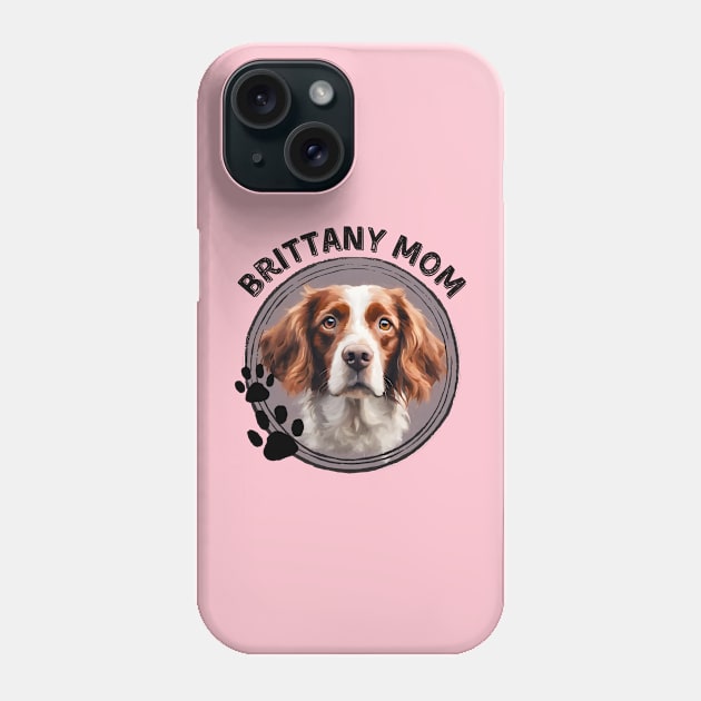 Brittany Spaniel Dog Mom Dog Breed Portrait Phone Case by PoliticalBabes