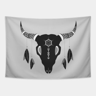 bohemian cattle skull Tapestry