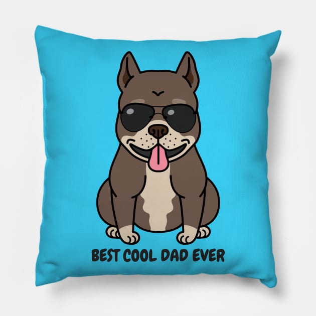 Best Cool Dog Dad Ever Pillow by Owl Canvas