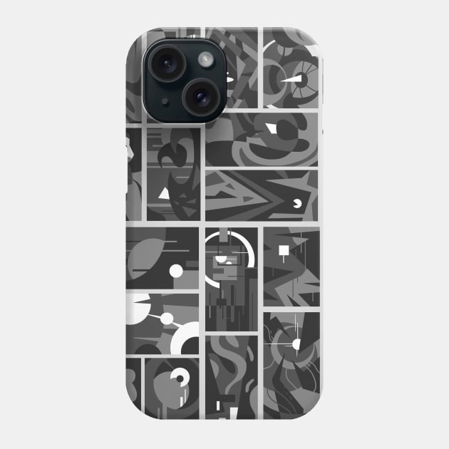 B/W abstraction Phone Case by Little D-chan