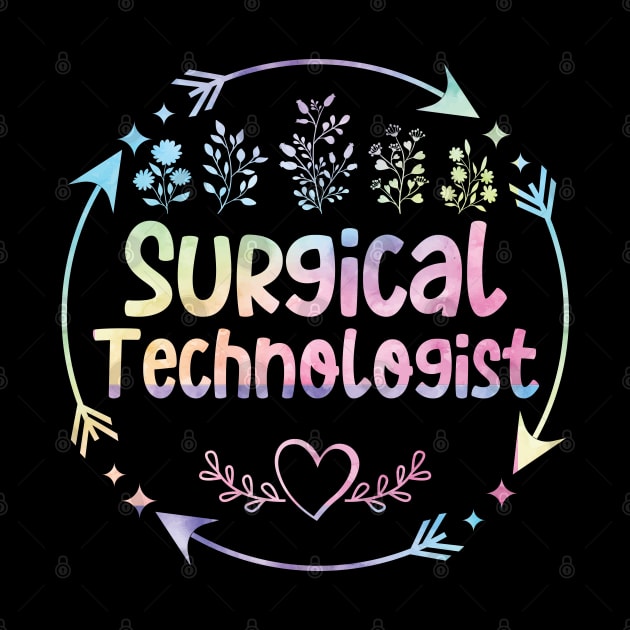 Surgical Technologist cute floral watercolor by ARTBYHM