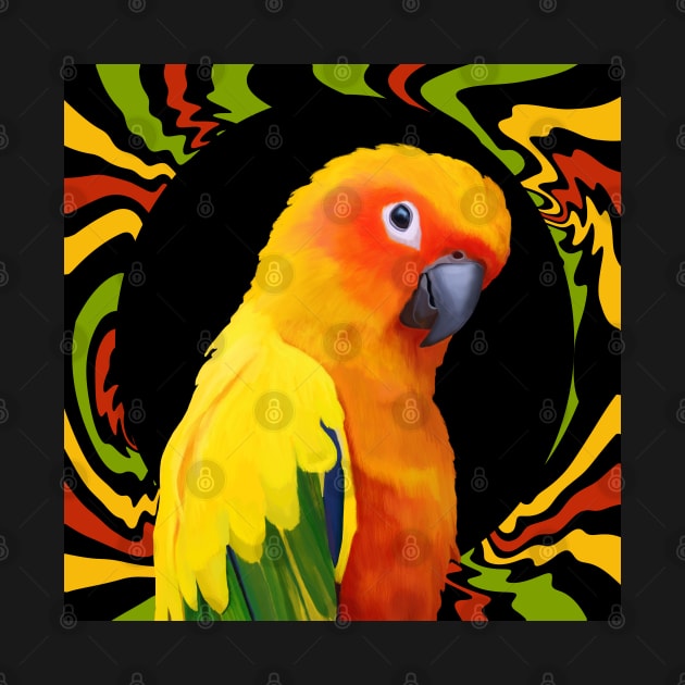 Vibrant Sun Conure by Suneldesigns