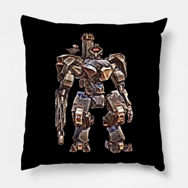 Overwatch Bastion Stealth Skin P Pillow by Green_Shirts