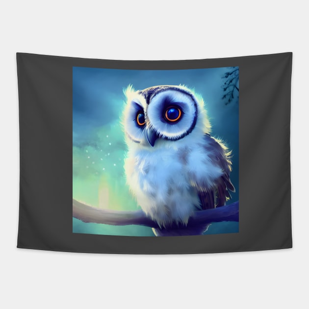 The hivernal owl | 2 Tapestry by MrDoze