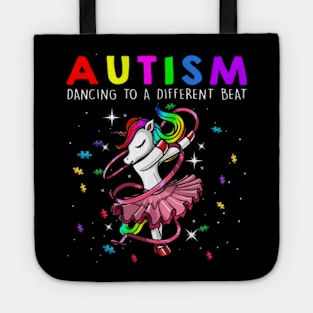 Unicorn Autism Mom Dancing To A Different Beat Tote