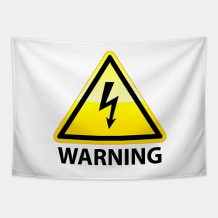 High Voltage Warning Sign Graphic Tapestry