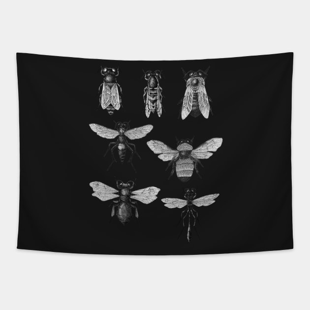 Bees and Wasp Tapestry by gemsart1990