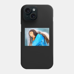 Girl With Long Hair in Sunlight Phone Case