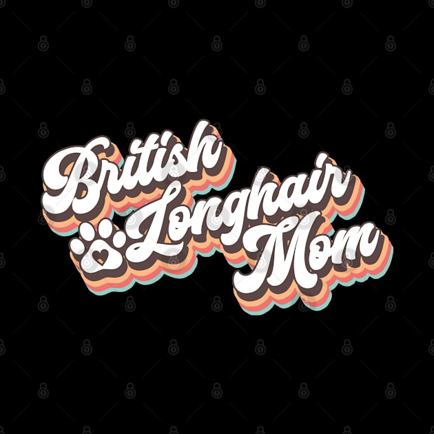 British longhair cat. Retro mom gift. Perfect present for mom mother dad father friend him or her by SerenityByAlex