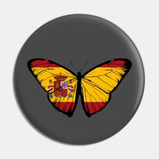 Vintage Spain Butterfly Moth | Hope For Spain and Stand with Spain Pin