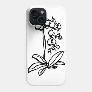 Line art Orchid Phone Case