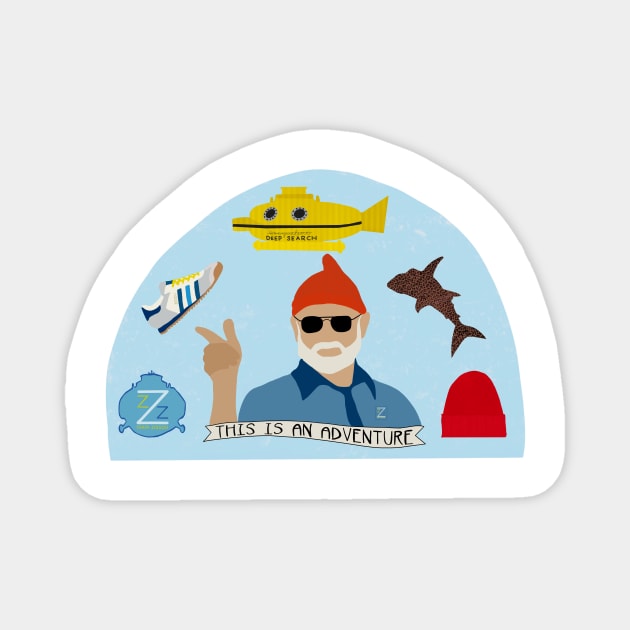 Team Zissou Deep Search Magnet by rachaelthegreat