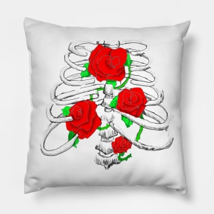 ribs n' roses Pillow