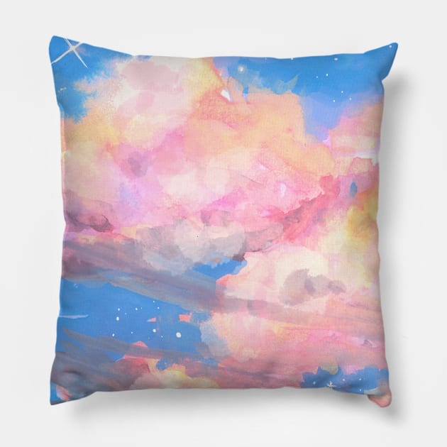 Clouds Pillow by erinkatearcher