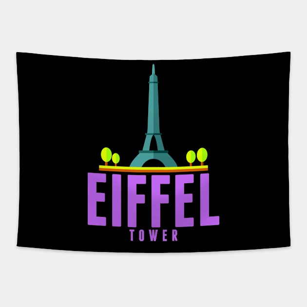 eiffel tower Tapestry by Lin Watchorn 