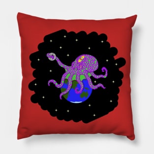 Cosmic Octopus Small Pillow