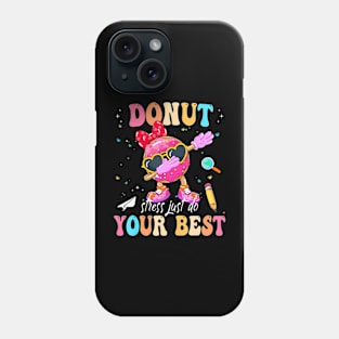 Groovy Donut Stress Best Testing Day Teachers Phone Case