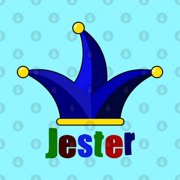 Jester with jester hat in color blue by SHENNIX