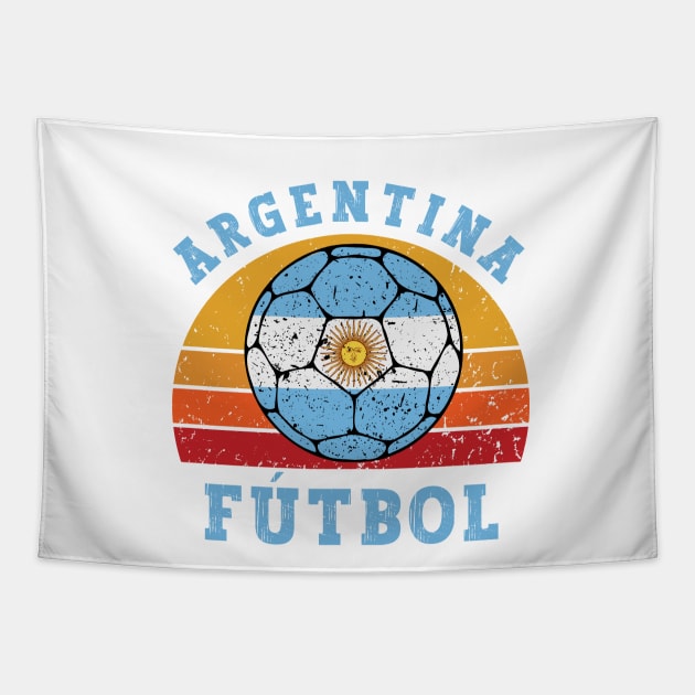 Argentina Football Retro Tapestry by footballomatic