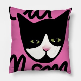 Tuxedo Cat Mom Pillow