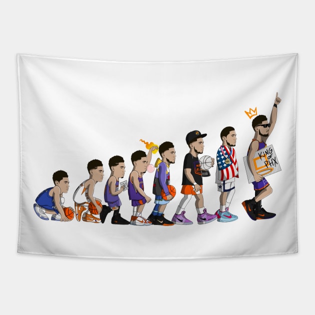 Evolution of Devin Booker Tapestry by Valley Boys 