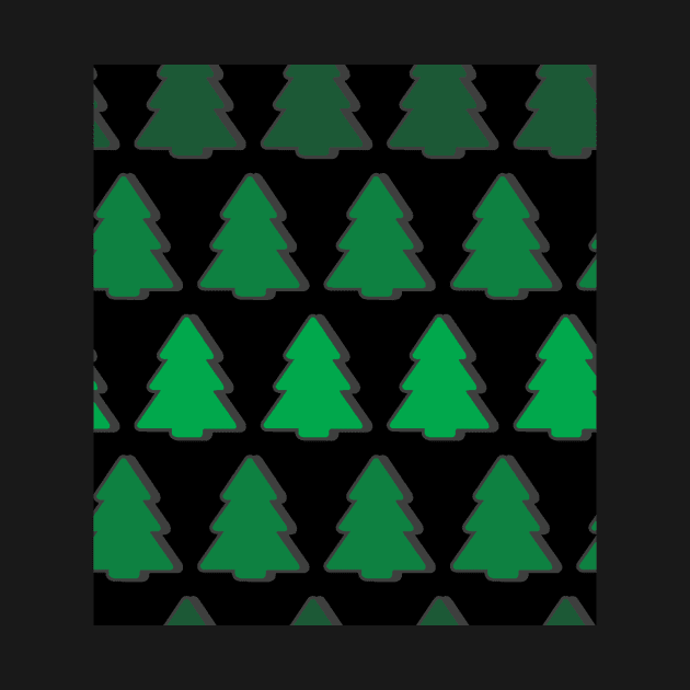 Green Christmas Tree Stripes by dogbone42