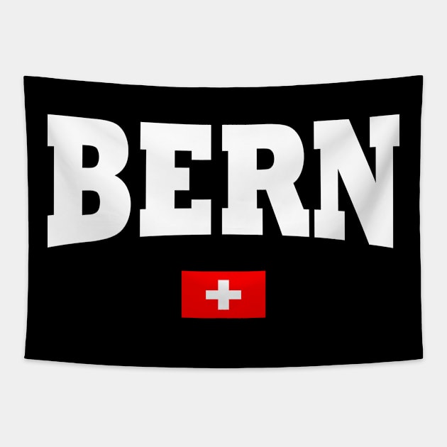 Bern with Switzerland flag Tapestry by TTL