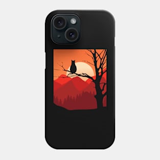 cat on the tree Phone Case