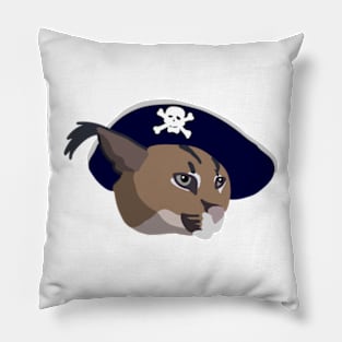 Big Floppa Pirate Hat Pillow