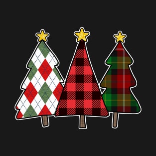 Plaid Christmas Trees V.2 T-Shirt